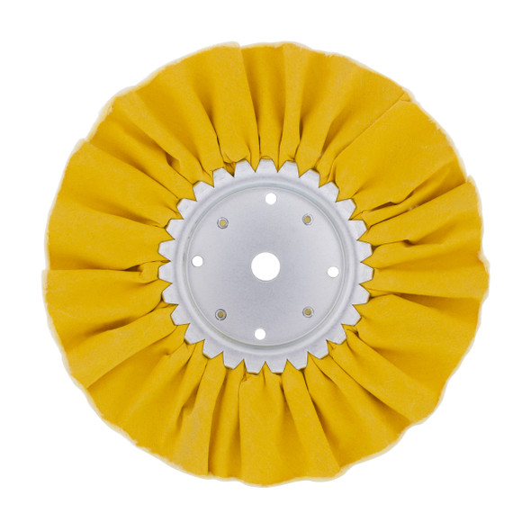 10" Yellow Treated Airway Buff - 5/8" & 1/2" Arbor