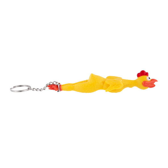 Rubber Chicken Novelty Keychain