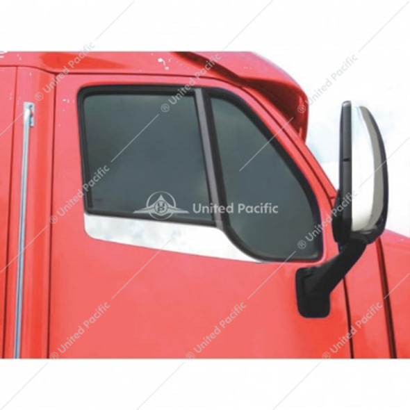 29046-UP STAINLESS PETERBILT 387, 2011+ PETERBILT 587 & KENWORTH T700 DOOR WINDOW ACCENT