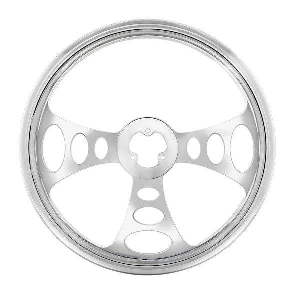 18" Chrome Aluminum "Chopper" Style Steering Wheel