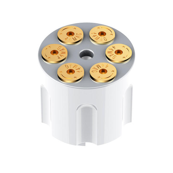 Gun Cylinder 9/10 Speed Gearshift Knob - Pearl White