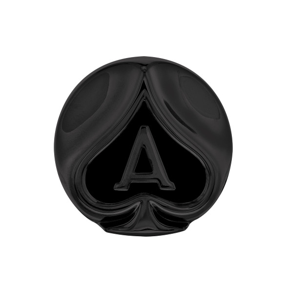 Ace Of Spades Air Valve Knob - Candy Black With Matte Black Inlay