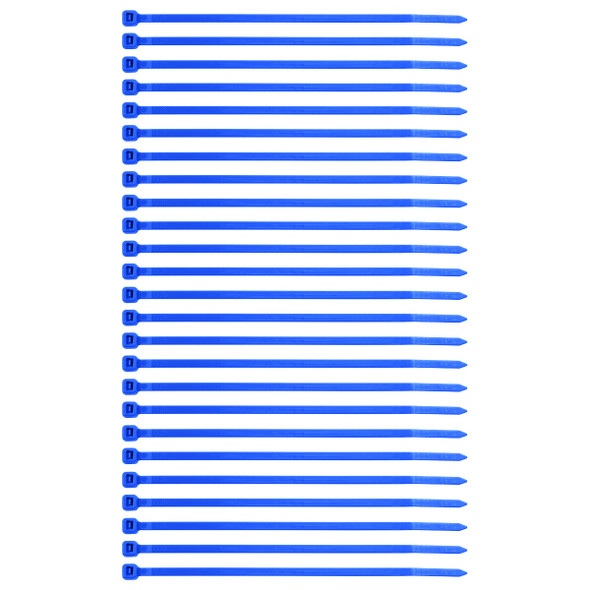 5.5" Blue Nylon Cable Zip Ties 40 Lbs (25-Pack)