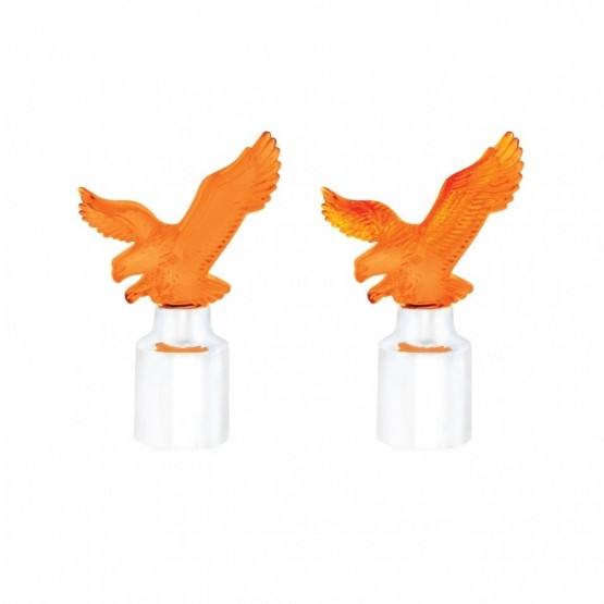 Eagle Bumper Guide Top With Chrome Base - Amber (2-Pack)