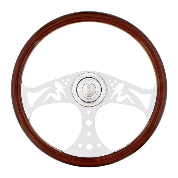 18" Lady Steering Wheel With Hub & Horn Kit  - Freightliner 1989-July 2006