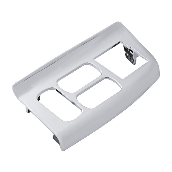 41721-UP CHROME PLASTIC WINDOW SWITCH PANEL FOR 1999-2010 PETERBILT 387 - DRIVER