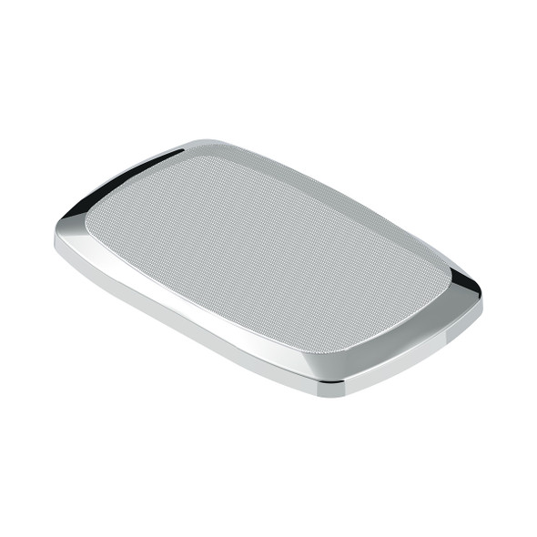 41185-UP CHROME RECTANGULAR SPEAKER COVER FOR PETERBILT 389 (2008+), 388 (2008-2014),& 335 (2006-2014)