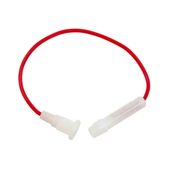 In-Line Glass Fuseholder 16 AWG 6.5" Wire w/ 14 Amp SFE Fuse, 1 Set.
