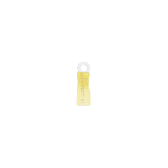 12-10 AWG #8 Stud CS Heat Shrink Ring Terminal - Yellow (4-Pack)