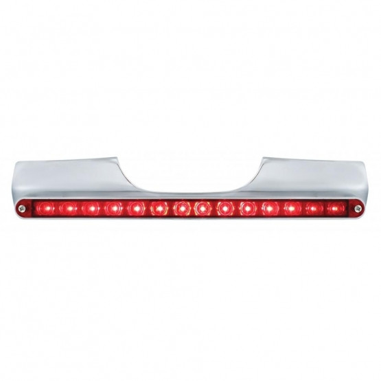 Motorcycle Rear Signal Light Bar With 14 LED 12" Light Bar - Red LED/Red Lens