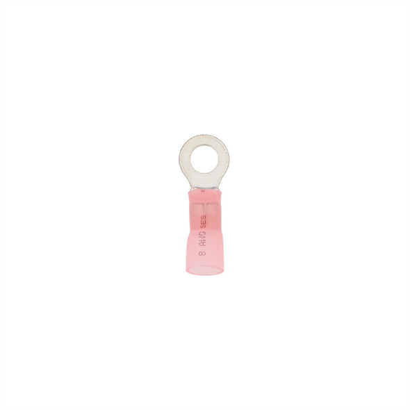 8 AWG 5/16" Stud CS Heat Shrink Ring Terminal - Pink (4-Pack)