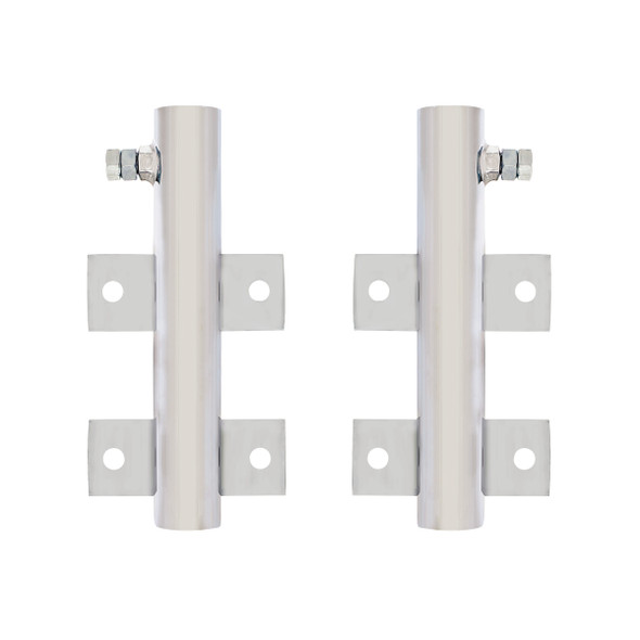 Warning Flag Holder - Chrome (Pair)