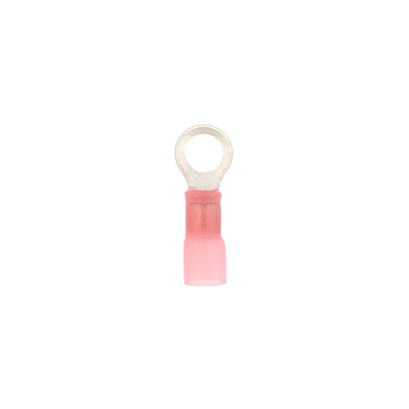 8 AWG 3/8" Stud CS Heat Shrink Ring Terminal - Pink (4-Pack)