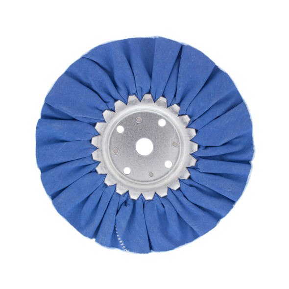 6" Blue Treated Airway Buff - 5/8" & 1/2" Arbor