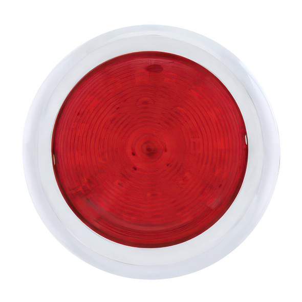 41 LED 1950 Pontiac Style Tail Light With Chrome Bezel & Red Lens
