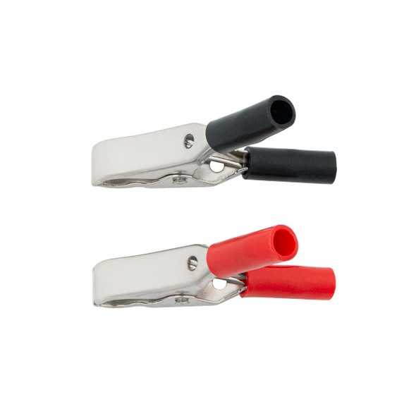 30 Amp Clamps w/ Vinyl Handles, 1Red/1Black 1 Set.