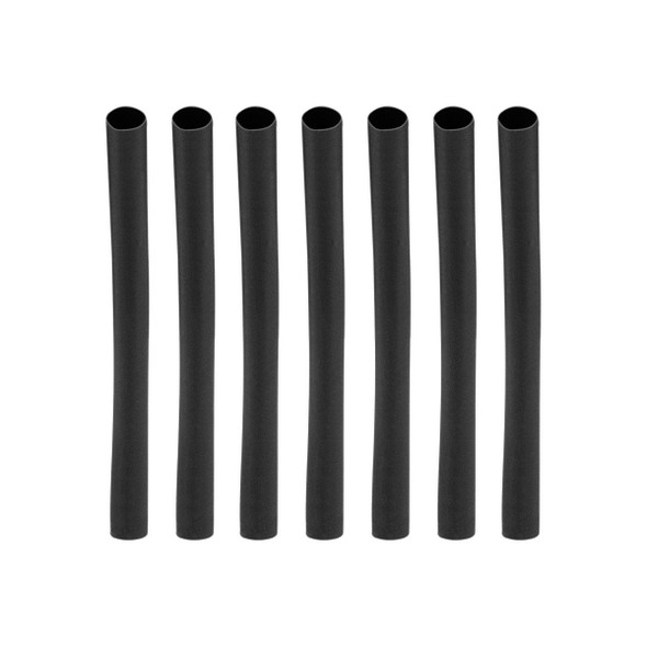 3/16" I.D. Black Heat Shrink Tubing, 4" Long (7-Pack)