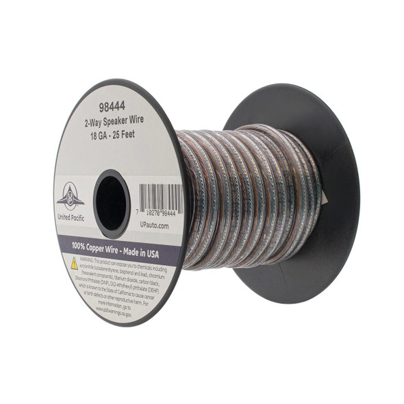 Speaker Wire Bonded - 18 AWG 2-Way, PVC Insulated Copper Wire 25 Ft.