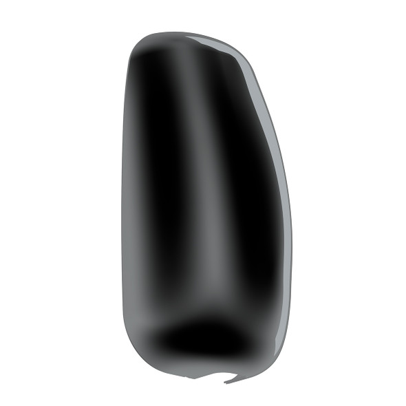 42777-UP BLACK MIRROR COVER FOR PB 387 (1999-2010), 587 (2011-2019), & KW T700 (2011-2014) - DRIVER