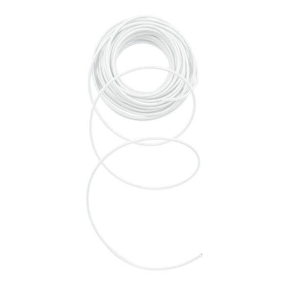 Primary Wire - Rated 80°C 18 AWG, White 30 Ft.