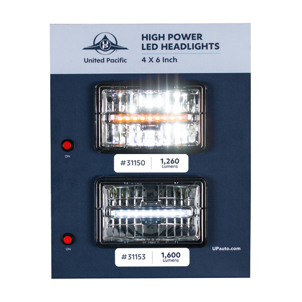 Display For 4" X 6" Lights - High/Low Beam