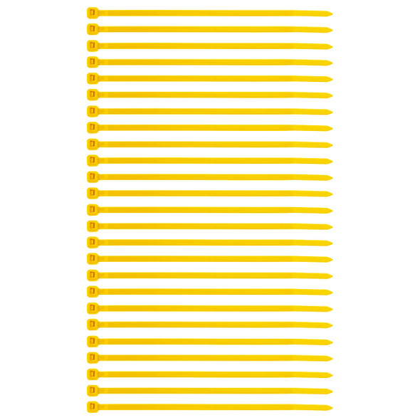 5.5" Yellow Nylon Cable Zip Ties 40 Lbs (25-Pack)