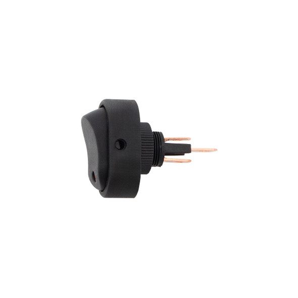 Red LED Oval Rocker 16 Amp 12V On/Off 1/2" Dia. 1 Pc.