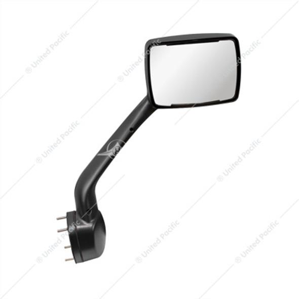 42241-UP CHROME HOOD MIRROR ASSEMBLY W/ SEQUENTIAL LED TURN SIGNAL FOR 2013-2021 KENWORTH T680 & PETERBILT 579 - PASSENGER