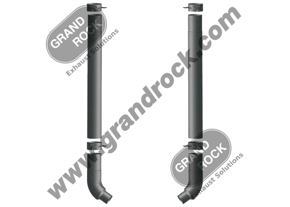 8" DUPLEX STACK KIT,03-NEWER PETE 379,W/OFFSETBRKT