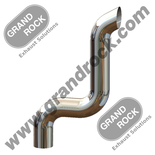 STACK DUMP,4"3-BEND OD/MITER CHR