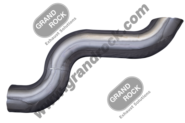 STACK DUMP,5"3-BEND OD/MITER CHR