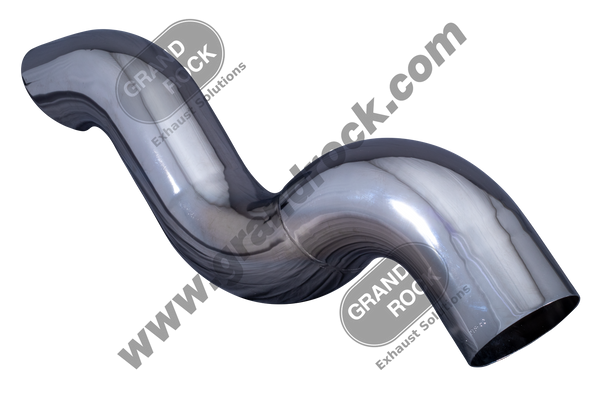 STACK DUMP,5"3-BEND ID/MITER CHR