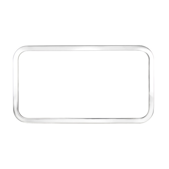 21723B-UP PETERBILT STAINLESS REAR SLEEPER WINDOW TRIM (BULK)