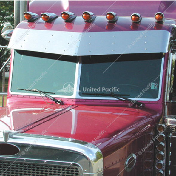 29130-UP STAINLESS 3 PC. WINDSHIELD TRIM FOR 1987+ PETERBILT 379/386/388/389