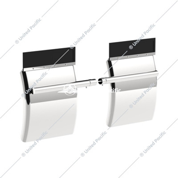 10636-UP 24" X 24" 430 STAINLESS QUARTER FENDER WITH TUBE BRACKET SET (PAIR