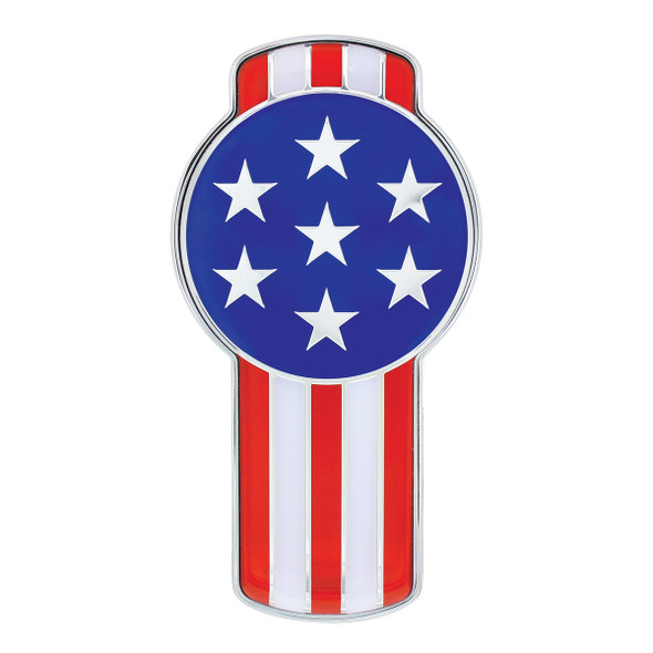 10966-UP CHROME DIE CAST USA FLAG EMBLEM