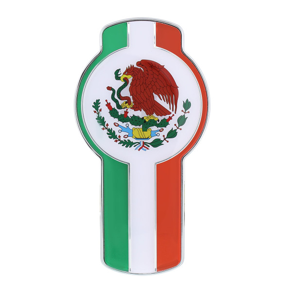 10967-UP CHROME DIE CAST MEXICO FLAG EMBLEM