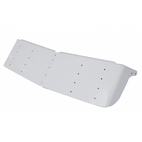 28016-UP 16" STAINLESS GANGSTER STYLE DROP VISOR FOR 1995-2006 KENWORTH W900 WITH CURVED WINDSHIELD