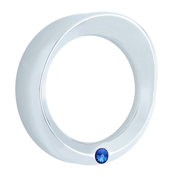 40652-UP SIGNATURE SERIES SPEED/TACHOMETER GAUGE BEZEL WITH VISOR FOR KENWORTH - BLUE CRYSTAL