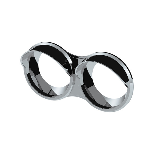 41434-UP SMALL 2 GAUGE CLUSTER BEZEL WITH VISOR FOR 2006+ KENWORTH