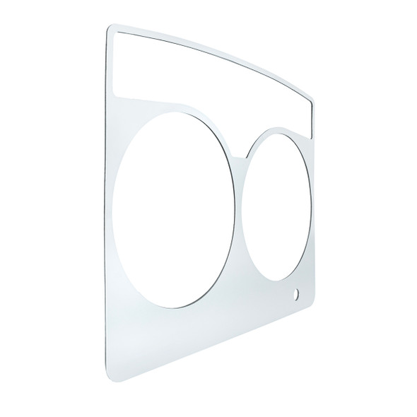 21810-UP STAINLESS SPEED/TACHOMETER DASH PANEL TRIM FOR 2006+ KENWORTH W900, T800, & C500