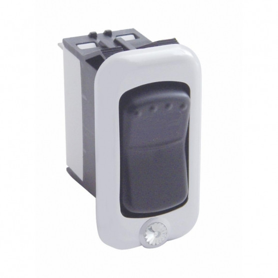 41143-UP ROCKER SWITCH BEZEL FOR PETERBILT/ KENWORTH WITH CLEAR CRYSTAL (3-PACK)