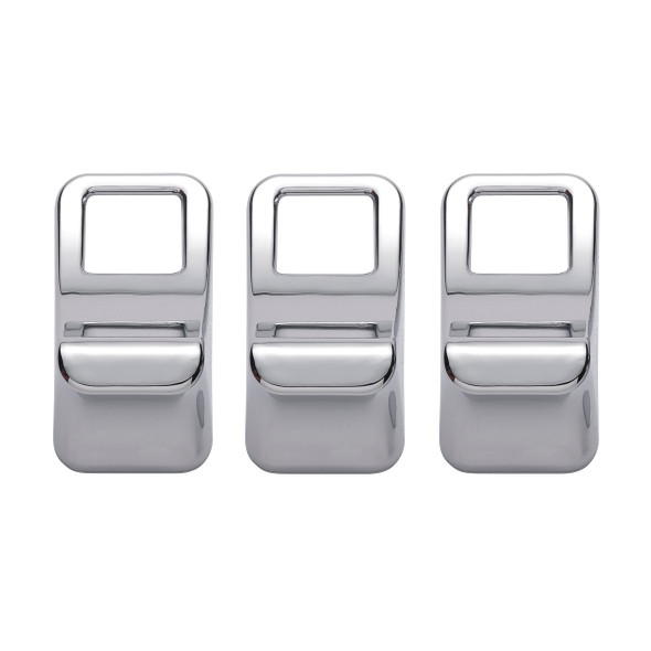 41452-UP CHROME SWITCH COVER FOR KENWORTH T680/T880/W990 (3-PACK)
