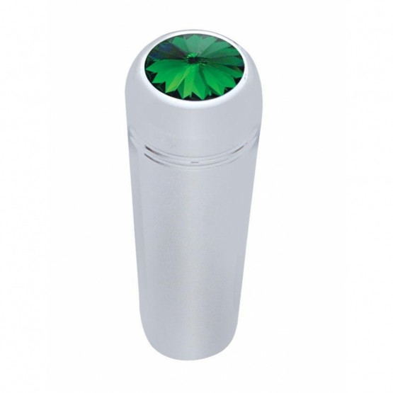 40022P-UP 1-7/8" SHORT ALUMINUM TOGGLE SWITCH EXTENSION WITH CRYSTAL FOR KENWORTH - GREEN CRYSTAL (2-PACK)