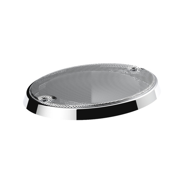 40912-UP CHROME CB RADIO SPEAKER COVER FOR KENWORTH W900L/T600 (1993-2005) AND T800 (1986-2005)