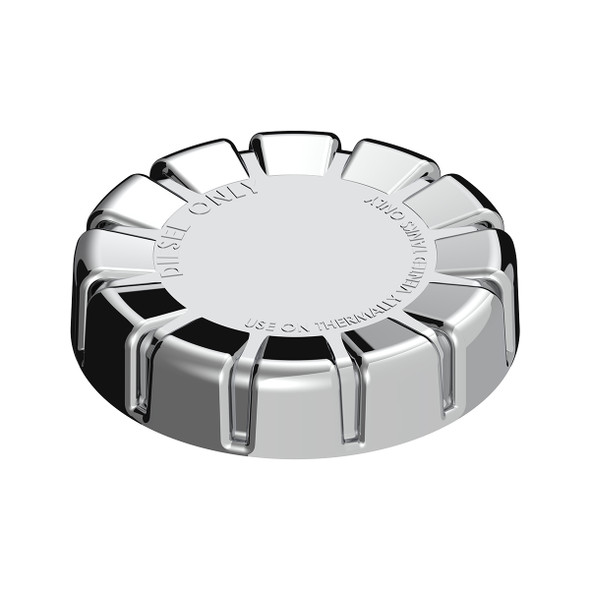 42523-UP CHROME PLASTIC FUEL CAP COVER FOR KENWORTH - NO LOCKING