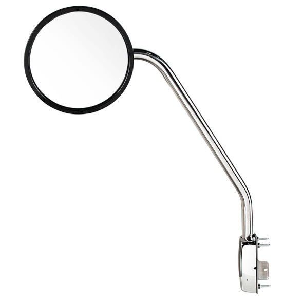 42842-UP CHROME HOOD MIRROR FOR 2013-2021 KENWORTH T680 - DRIVER