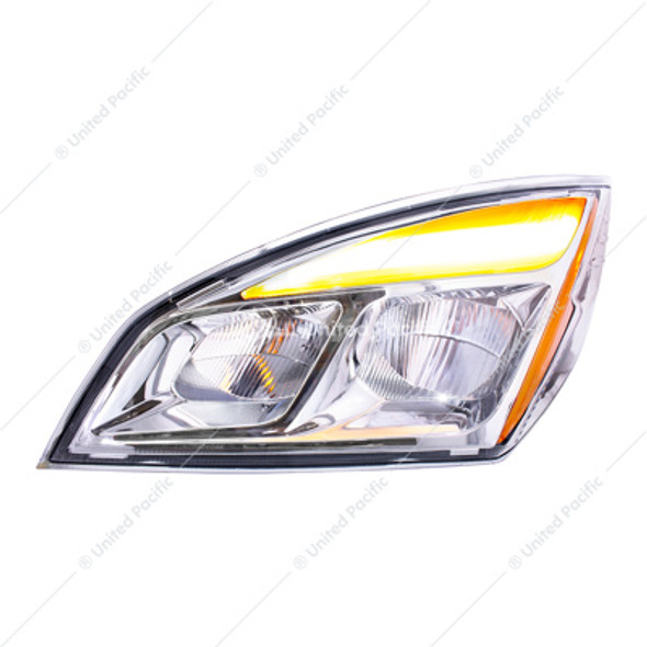 35737-UP CHROME LED HEADLIGHT FOR 2018-2024 FREIGHTLINER CASCADIA - DRIVER