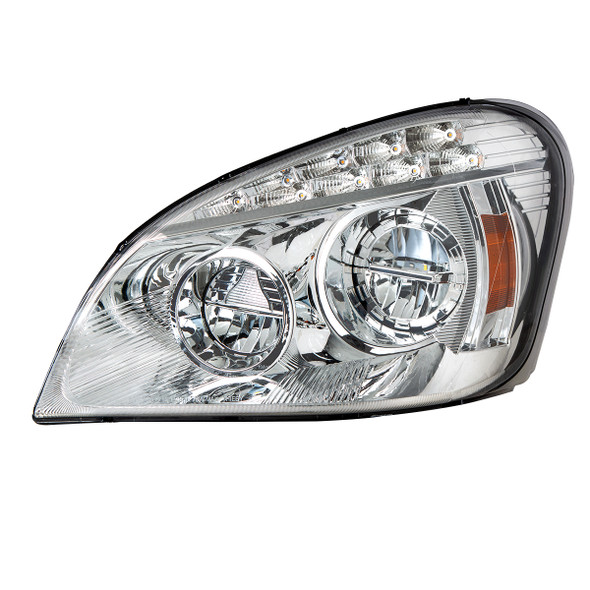 35831-UP CHROME LED HEADLIGHT FOR 2008-2017 FREIGHTLINER CASCADIA - DRIVER
