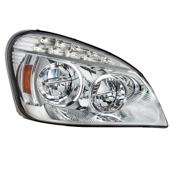 35832-UP CHROME LED HEADLIGHT FOR 2008-2017 FREIGHTLINER CASCADIA - PASSENGER